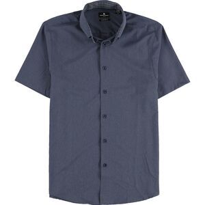 BROOKLYN BRIGADE Mens Performance Stretch Button Up Shirt, Blue, NWT